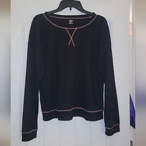 Bobeau Black Thermal Long-sleeved Top Size Medium